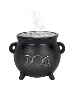Triple Moon Cauldron Incense Cone Holder FI_45538