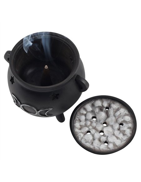 Triple Moon Cauldron Incense Cone Holder FI_45538 - pic 136762 | FastDaddyshop