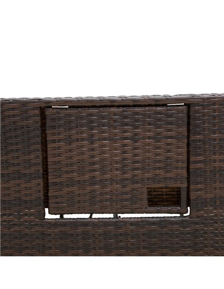 Outsunny 2 Seater Assembled Garden Patio Outdoor Rattan Furniture Sofa Sun Lounger Daybed with Fire Retardant Sponge - Brown - pic 13677 | FastDaddyshop