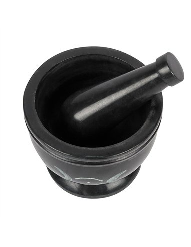 Soap Stone Triple Moon Pestle and Mortar GW_72338