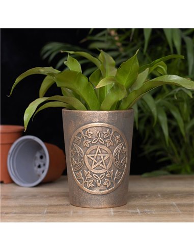Triple Moon Bronze Terracotta Plant Pot by Lisa Parker LP_30124