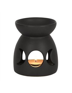 Black Triple Moon Cut Out Oil Burner OB_35430