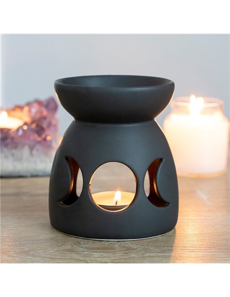 Black Triple Moon Cut Out Oil Burner OB_35430 - pic 136798 | FastDaddyshop