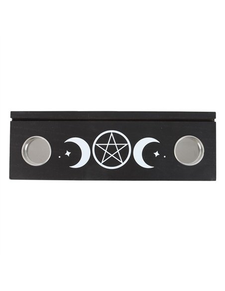 Black Triple Moon Tarot Card Stand Tealight Holder TC_86124 - pic 136803 | FastDaddyshop