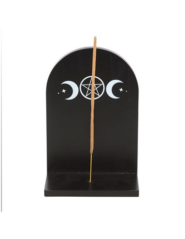 Black Triple Moon Incense Holder Shelf TC_93224