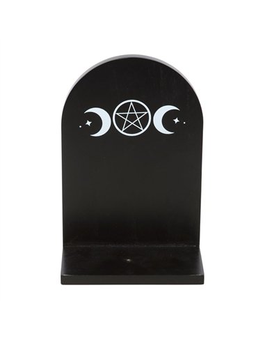 Black Triple Moon Incense Holder Shelf TC_93224