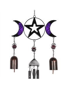 Triple Moon Windchime with Bells WC_27030 2