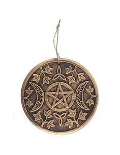 Bronze Terracotta Triple moon plaque WP_38123