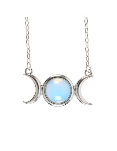 Opalite Triple Moon Necklace Card WT_66623