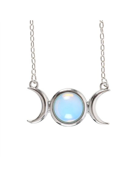 Opalite Triple Moon Necklace Card WT_66623 - pic 136817 | FastDaddyshop