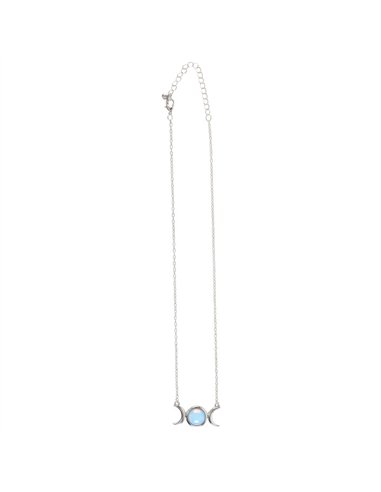 Opalite Triple Moon Necklace Card WT_66623