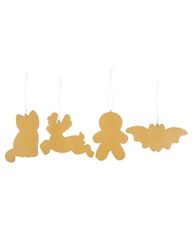 Set of 4 Creepy Skeleton Cookie Ornaments  CY_53823