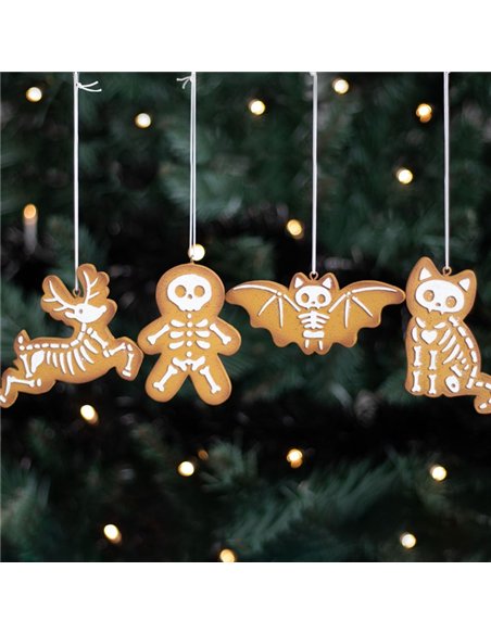 Set of 4 Creepy Skeleton Cookie Ornaments  CY_53823 - pic 136835 | FastDaddyshop