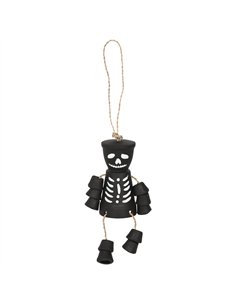 Black Skeleton Terracotta Pot Man GT_27323