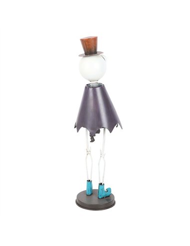 Metal Skeleton Ornament with Top Hat HA_45826