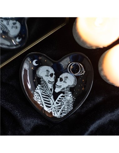 Skeleton Couple Heart Trinket Dish PT_20624