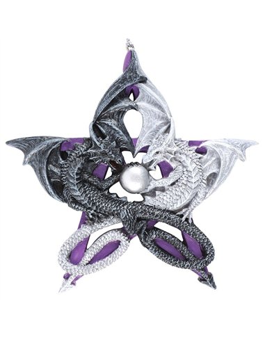 Pentagram Dragon Hanging Ornament by Anne Stokes AS_33625