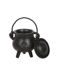7.5cm Smooth Cast Iron Cauldron with Pentagram CO_98823 2