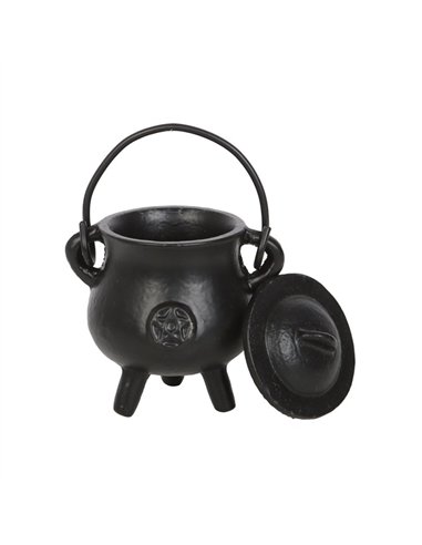 7.5cm Smooth Cast Iron Cauldron with Pentagram CO_98823