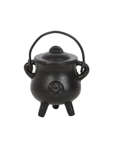 7.5cm Smooth Cast Iron Cauldron with Pentagram CO_98823