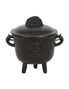 11cm Cast Iron Cauldron with Pentagram CO_99023