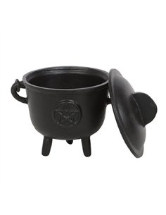 11cm Cast Iron Cauldron with Pentagram CO_99023 2