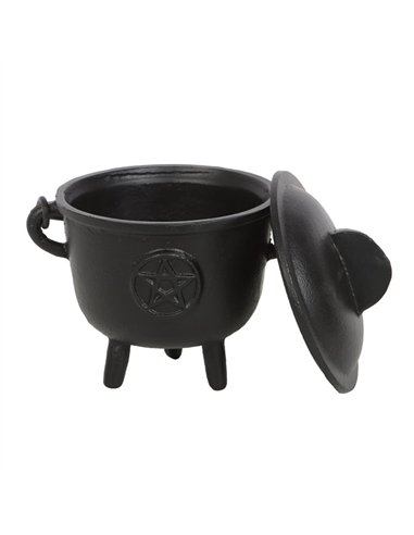 11cm Cast Iron Cauldron with Pentagram CO_99023
