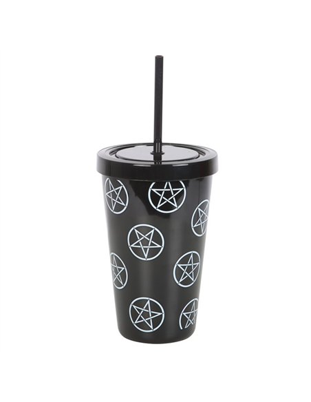Pentagram Plastic Tumbler with Straw FI_40724 - pic 136917 | FastDaddyshop