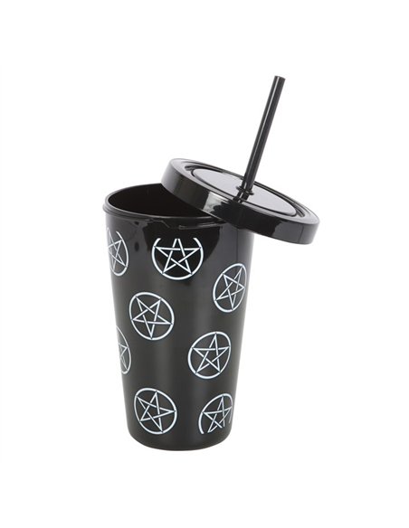 Pentagram Plastic Tumbler with Straw FI_40724 - pic 136918 | FastDaddyshop