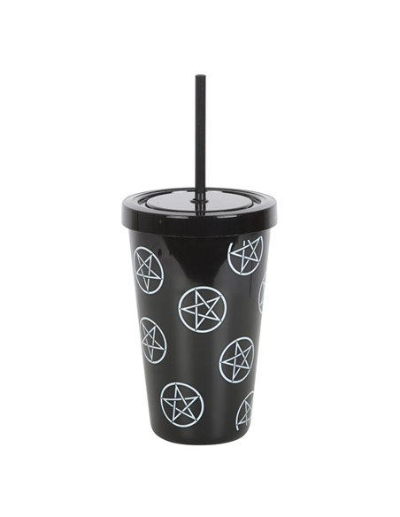 Pentagram Plastic Tumbler with Straw FI_40724 - pic 136919 | FastDaddyshop