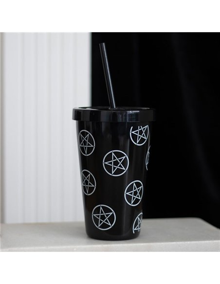 Pentagram Plastic Tumbler with Straw FI_40724 - pic 136920 | FastDaddyshop