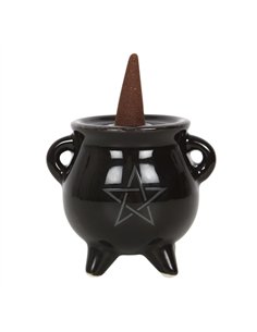 Pentagram Cauldron Ceramic Incense Holder  FI_45522