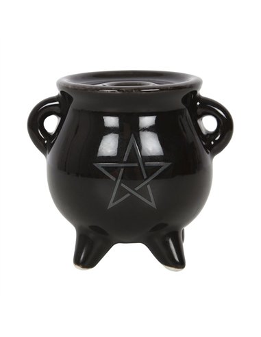 Pentagram Cauldron Ceramic Incense Holder  FI_45522