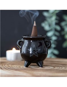 Pentagram Cauldron Ceramic Incense Holder  FI_45522 2