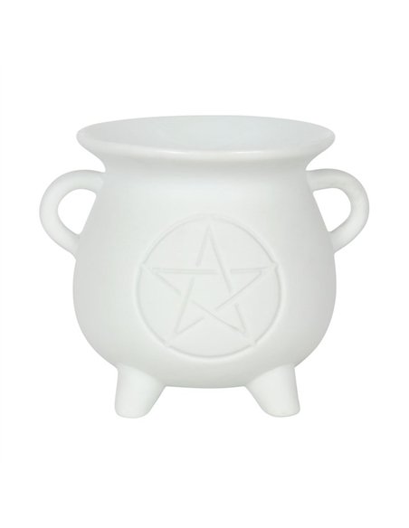 White Pentagram Cauldron Oil Burner and Wax Warmer FI_48031 - pic 136936 | FastDaddyshop
