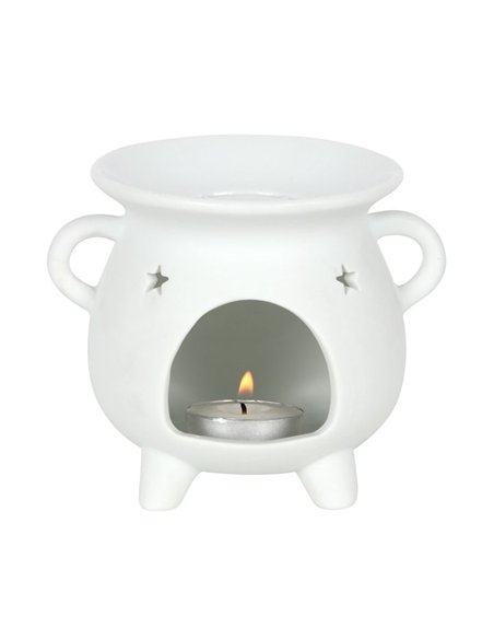 White Pentagram Cauldron Oil Burner and Wax Warmer FI_48031 - pic 136937 | FastDaddyshop