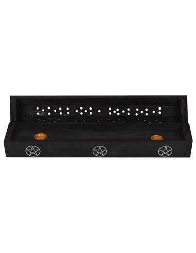 Pentagram Wooden Black Pepper Incense Box Set IS_05523