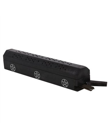 Pentagram Wooden Black Pepper Incense Box Set IS_05523