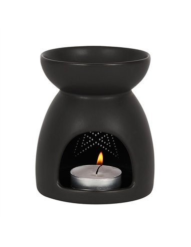 Black Pentagram Cut Out Oil Burner OB_35530