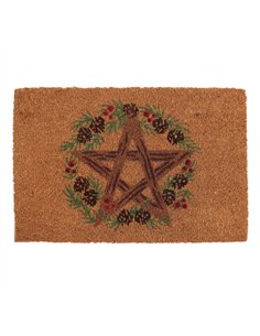 Natural Winter Solstice Pentagram Doormat WN_73123