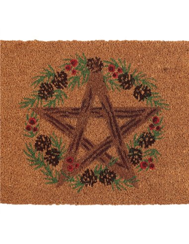 Natural Winter Solstice Pentagram Doormat WN_73123
