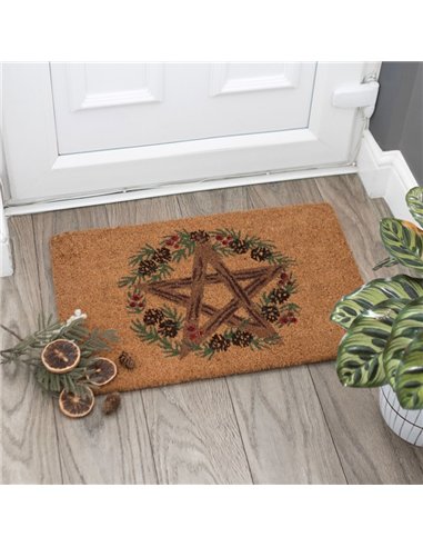 Natural Winter Solstice Pentagram Doormat WN_73123