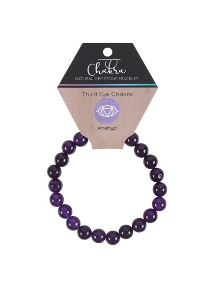 Third Eye Chakra Amethyst Gemstone Bracelet CK_30623 - pic 137000 | FastDaddyshop