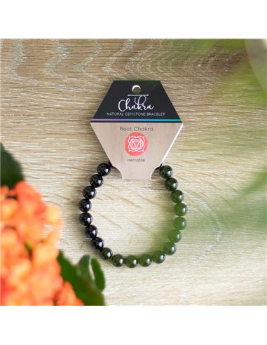 Root Chakra Hematite Gemstone Bracelet CK_30723