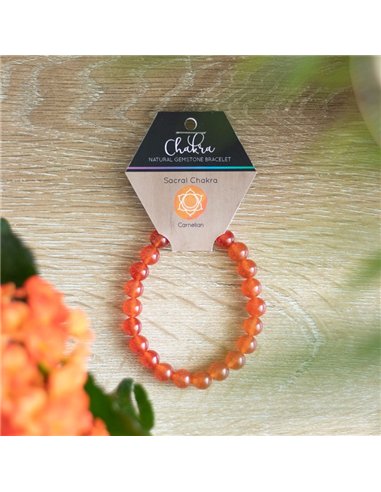 Sacral Chakra Carnelian Gemstone Bracelet CK_30823