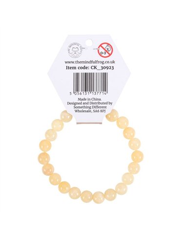 Solar Plexus Chakra Yellow Jade Gemstone Bracelet CK_30923