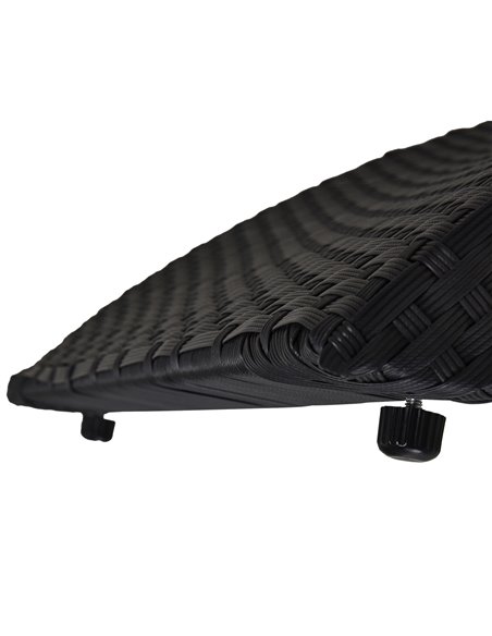 Outsunny Garden Patio Rattan Wicker Folding Sun Lounger Recliner Bed Chair with Cushion for Outdoor, Black - pic 13702 | FastDaddyshop