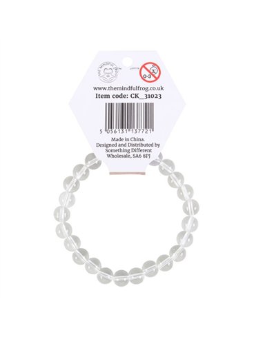 Crown Chakra Clear Quartz Gemstone Bracelet CK_31023