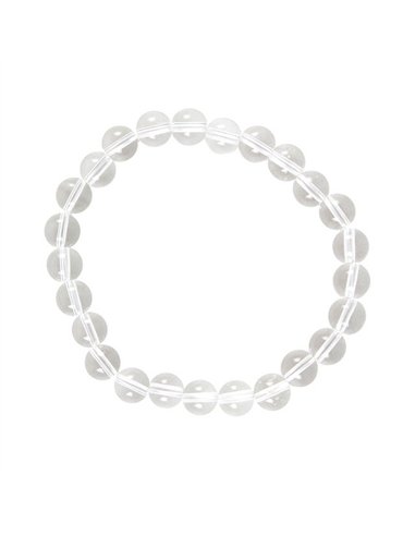 Crown Chakra Clear Quartz Gemstone Bracelet CK_31023