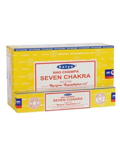 12 Packs of Seven Chakra Incense Sticks by Satya IN9SEC